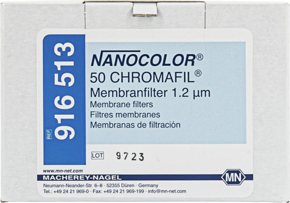 NANOCOLOR Membranefiltration kit CHROMAFIL membrane filters 1,2 µm refill pack of 50