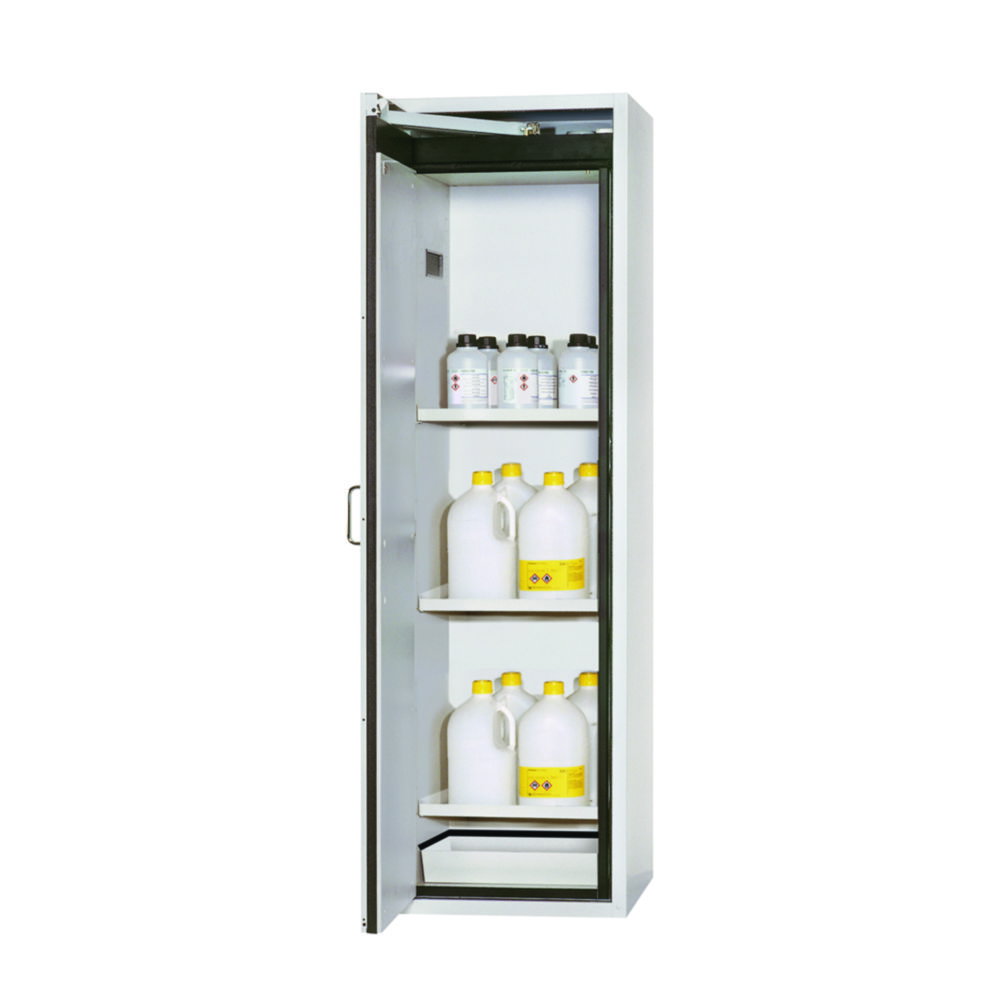 Saftey cabinet S-CLASSIC-90 WDASL 596 x 616 x 1968 mm (WxDxH), swing doors grey RAL 7035, 3 shelves,