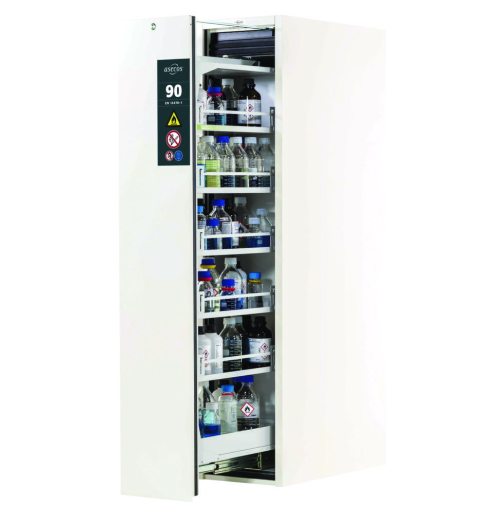 Safety storage cabinet type 90 V-MOVE 449 x 860 x 1966 mm (HxWxD) corpus RAL 9010, doors RAL 9010,