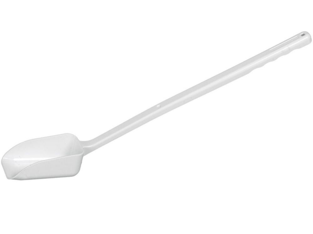 Sample scoop, long handle, 100ml, PS, white pack of 10