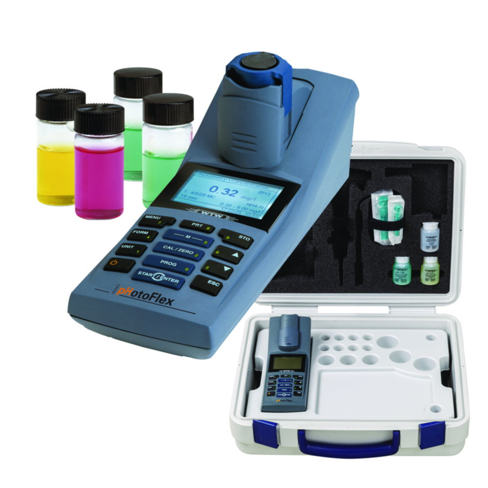 LED filter photometer pHotoFlex® pH/SET in field case with table insert incl. SenTix® 41,