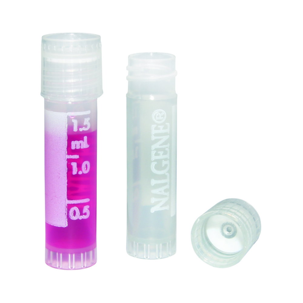 Cryotubes 1.0 ml, PP Syst. 100, external thread, with stand foot, writ.area, sterile, pack of 500