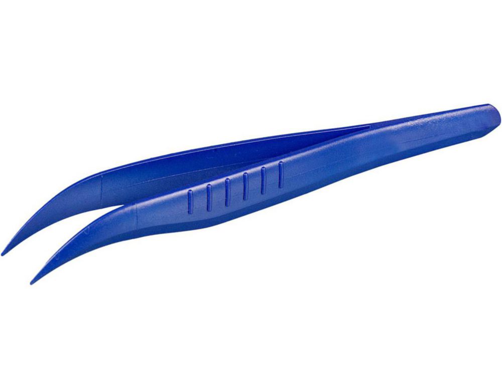 Disposable forceps 130 mm, PS pointed/angled, detectable, sterile, pack of 100
