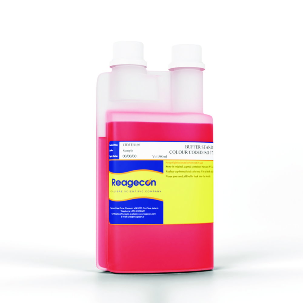 Buffer Standard pH 4.60 at 25°C Technical Colour Coded ISO 17034 Certified Reference Material 500ml