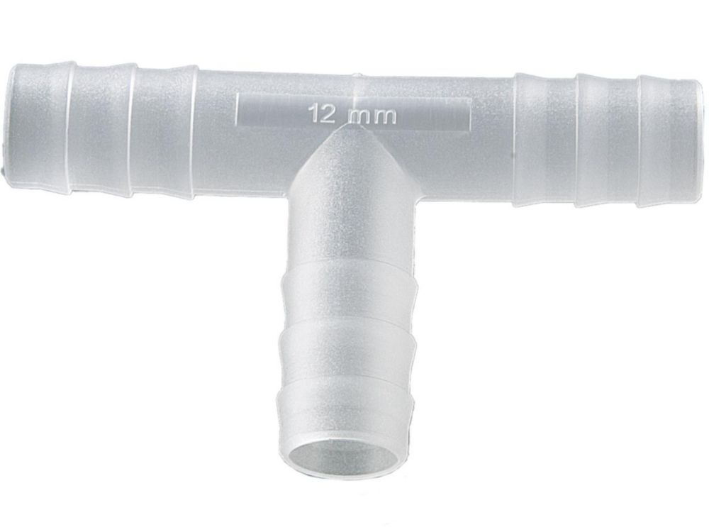 T-tube connector, PVDF, Ø 11-13 mm cylindrical pack of 10