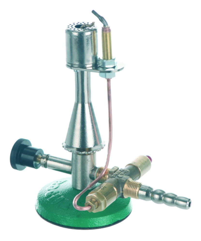 Safety burner, propane with needle valve, air regulation, pilot flame, max. 1300°C, 2.36 KW