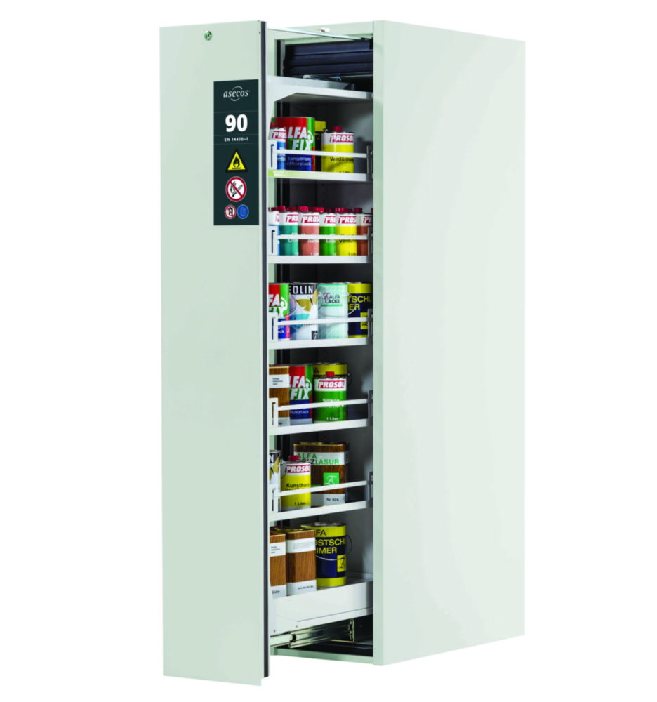 Saftey storage cabinet Type 90 V-MOVE 449 x 860 x 1966 (HxWxD) corpus and doors RAL 7035 / light grey,