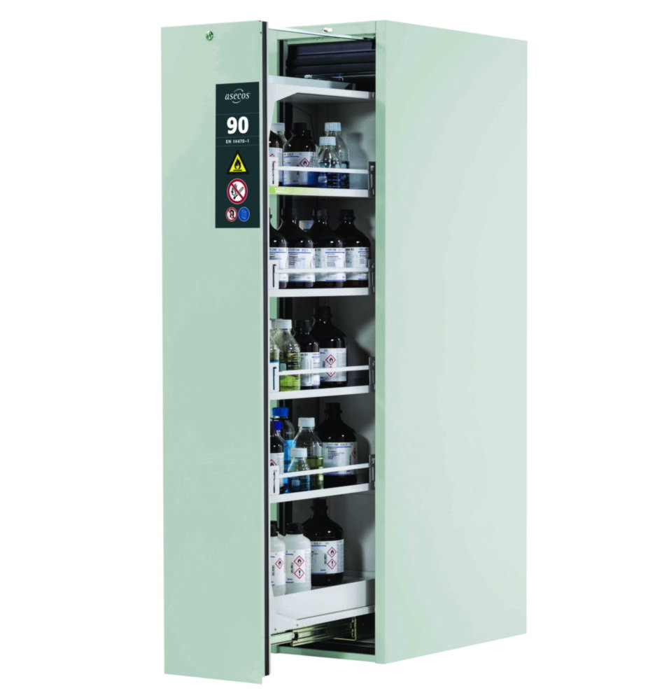 Saftey storage cabinet Type 90 V-MOVE 449 x 860 x 1966 mm (HxWxD) corpus and doors RAL 7035 / light grey