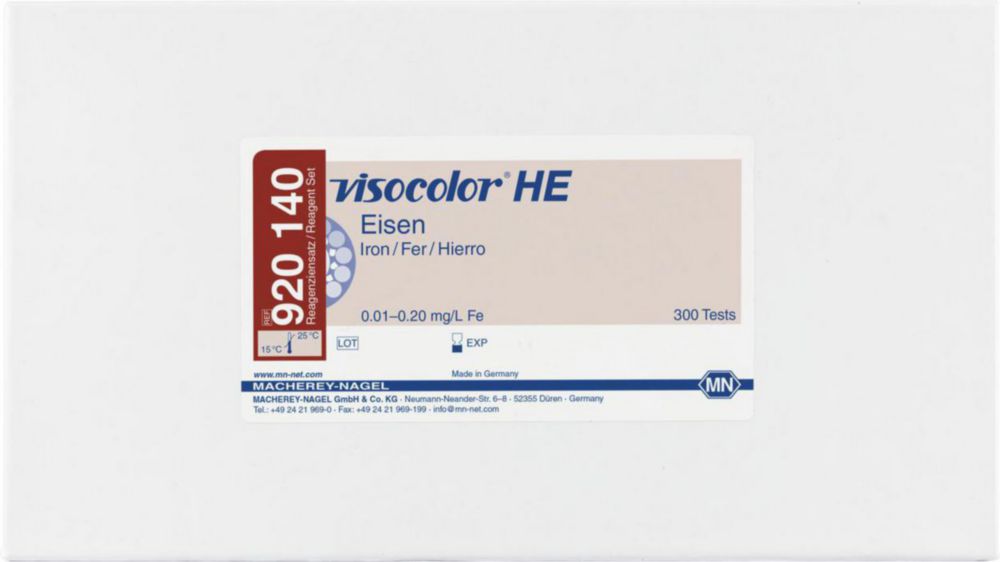 VISOCOLOR HE reagent set Iron 0.01 - 0.2 mg/l