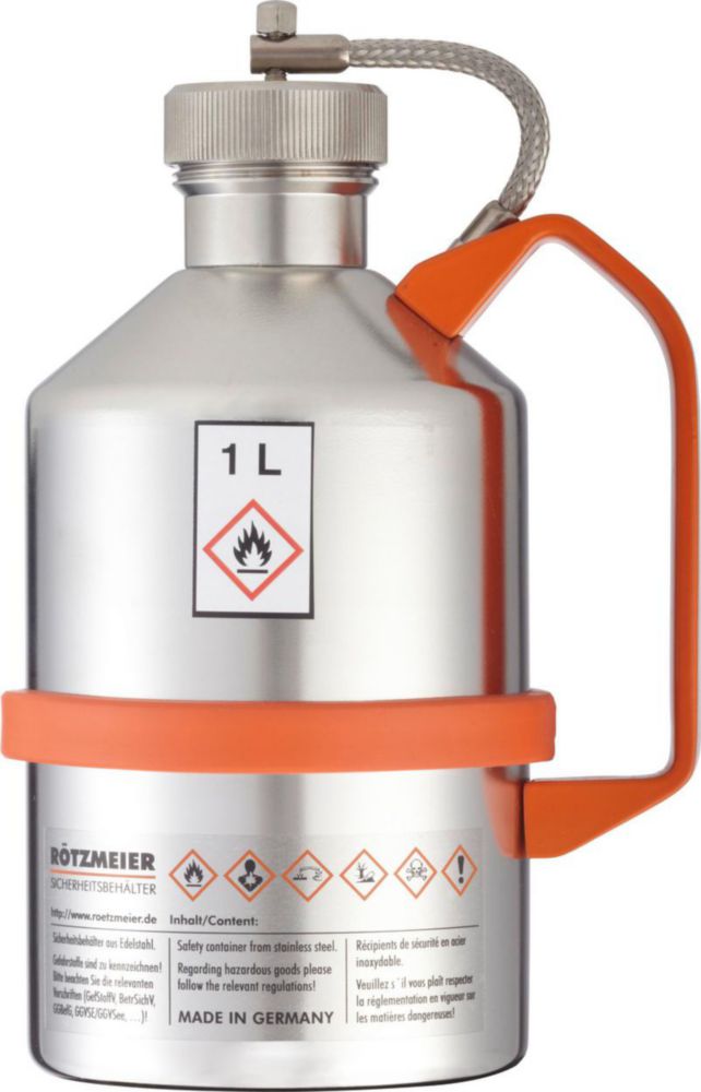 Safety can 1 ltr. with screw lid with overpressure valve