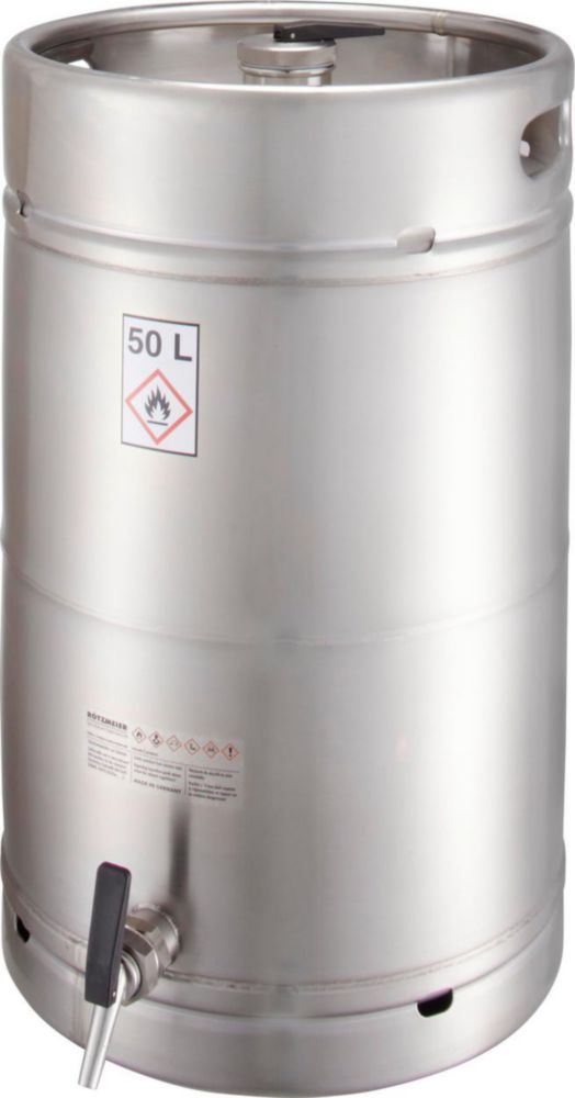 Safety storage vessel 50 ltrs. with tap ¾" with overpressure valve