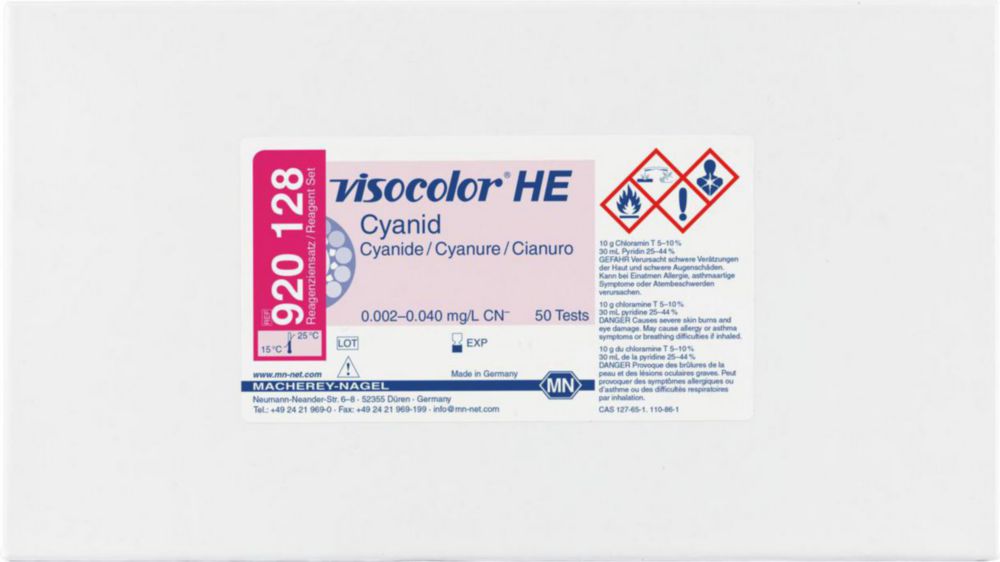 VISOCOLOR HE reagent set Cyanide 0,002 - 0,04 mg/l