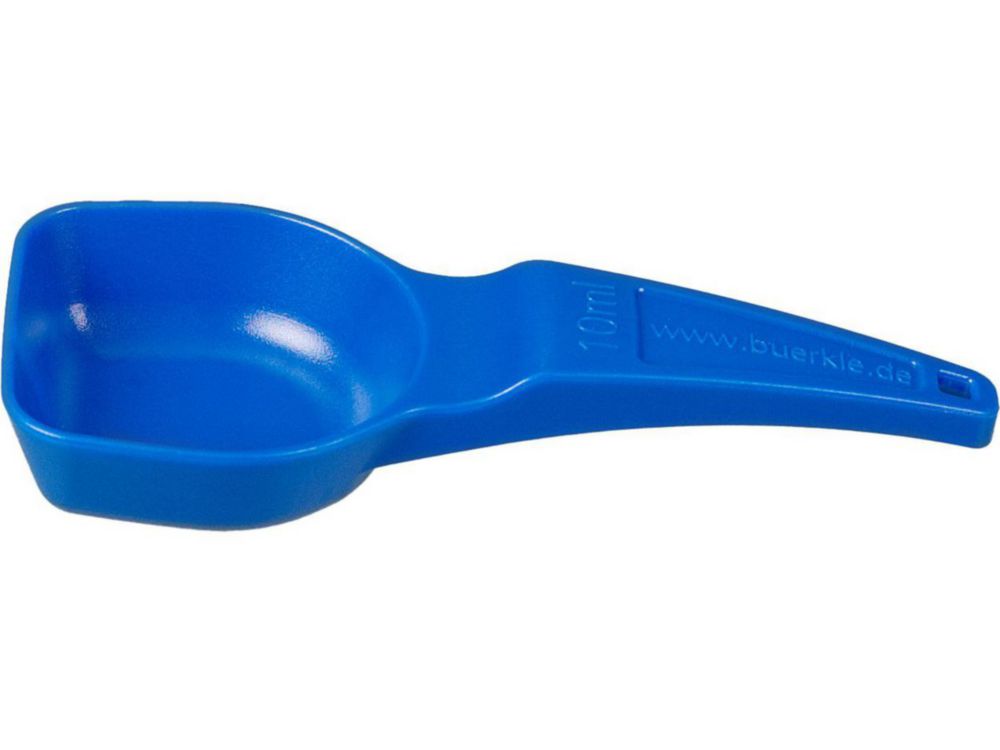 Measuring spoon 10 ml, PS, blue, sterile pack of 100