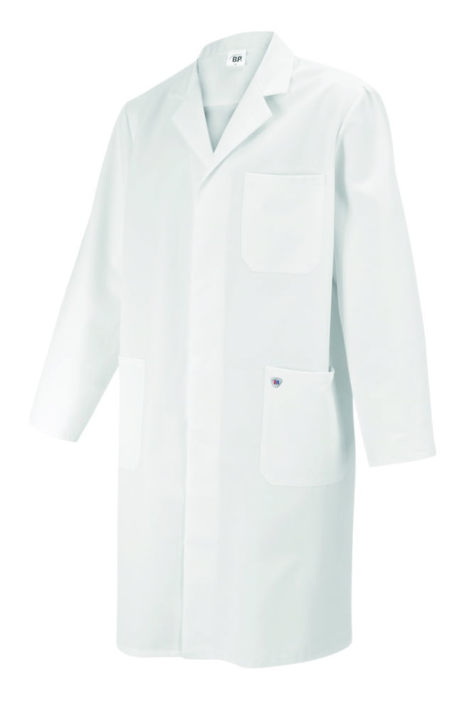 BP Med & Care® Men´s coat size 56n White, 50% cotton, 50% polyester