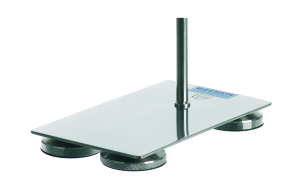Stand base 315x200 mm thread M10, 18/10 stainless steel 1 foot adjustable