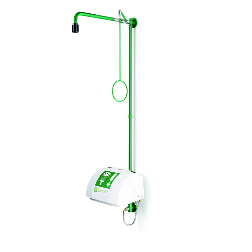 Emergency Shower Combination ClassicLine with eye/face shower with basin and cover for wall mounting