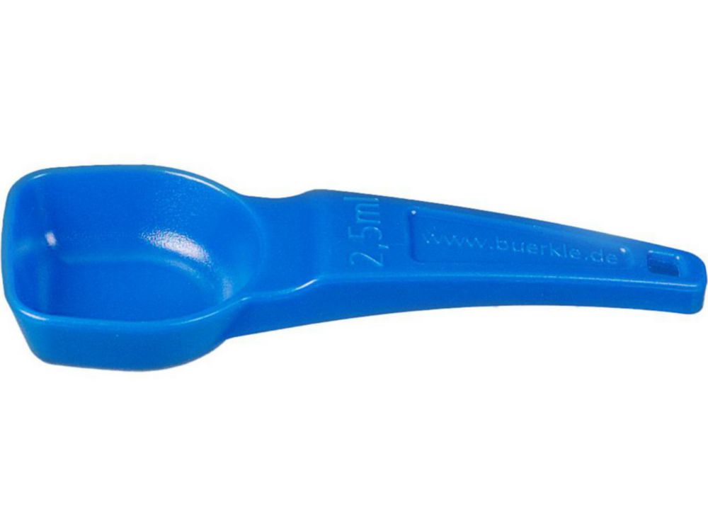 Measuring spoon 2.5 ml, PS, blue, sterile pack of 100