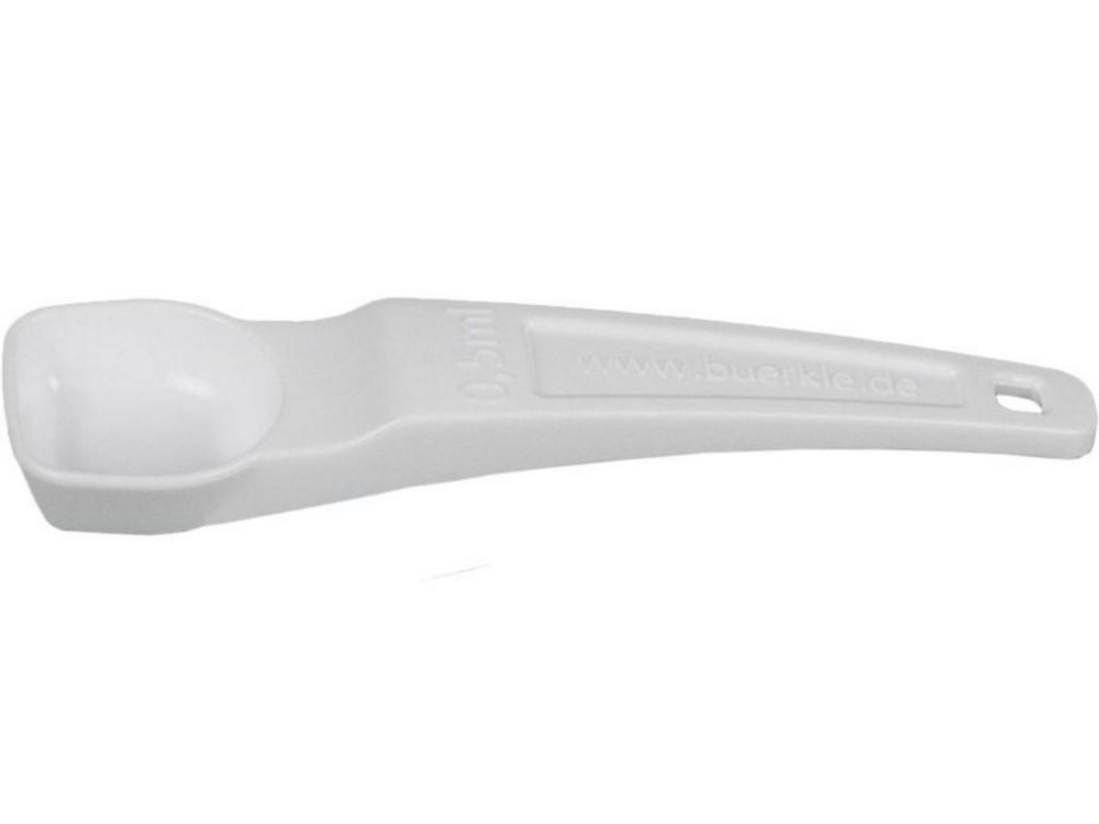 Dosage spoon 0.5 ml, PS, white pack of 100