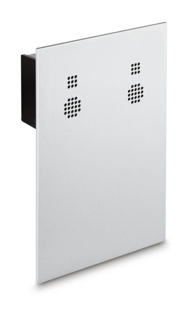 Draft shield rear panel with integrated ioniser to neutralise electrostatic charge