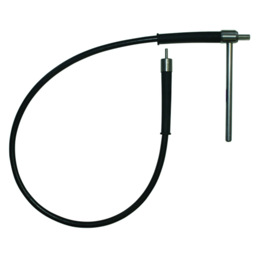 Flexible shaft with chuck for agitators