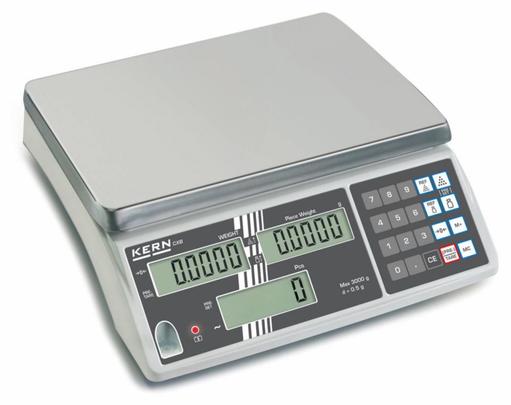 Counting balance CXB 30K2 weighing range max. 30 kg, weighing plate 300 x 225 mm