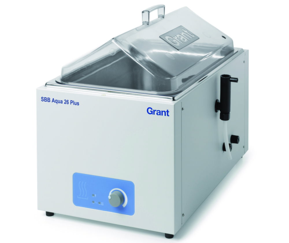 Boiling waterbath SBB AQUA 26 Plus 26 L, set to 100°C only, includes clear lid and base tray