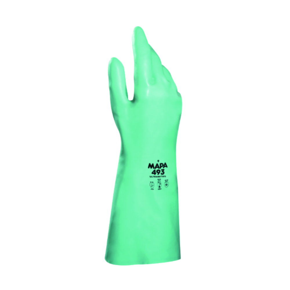 Gloves Ultranitril 493 size 8 - 8.5, nitrile, length 39 cm, pair