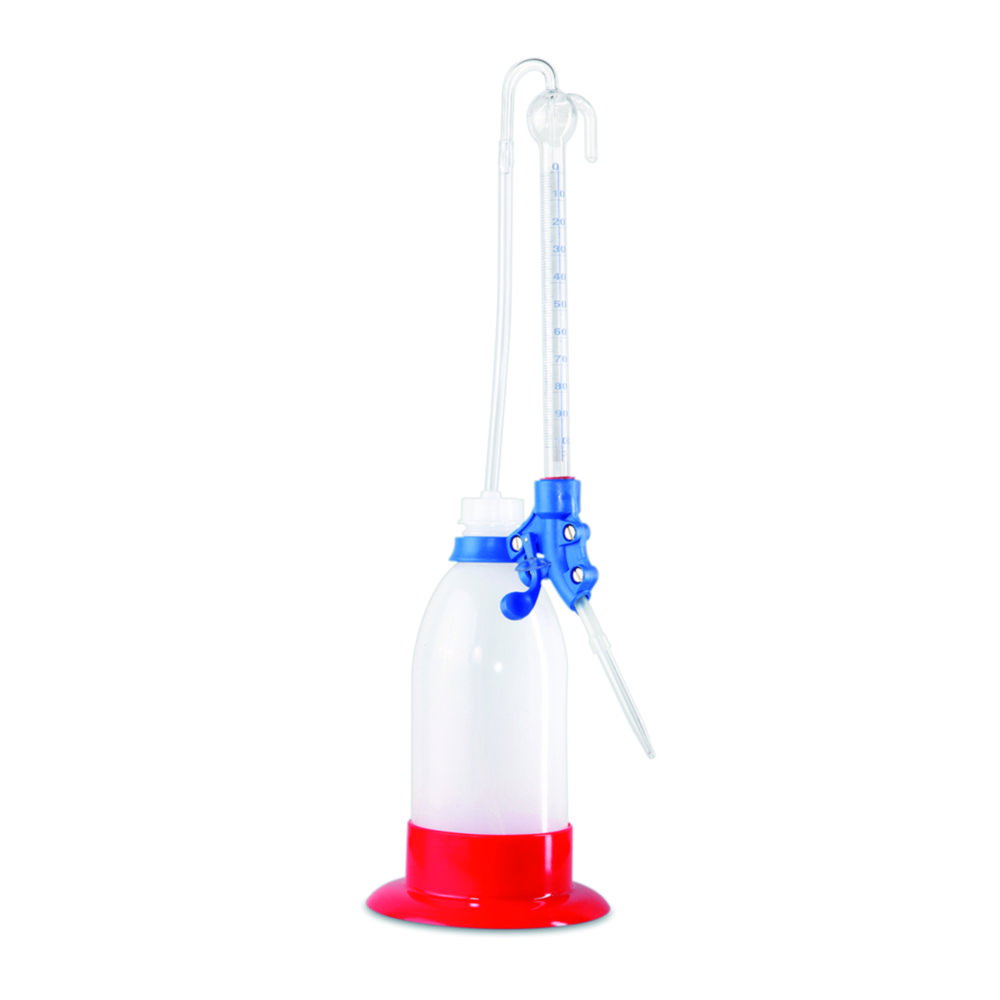 Acid value fast operation burette Dornic 0-100°D, bottle 500 ml, PE