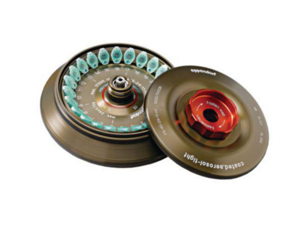 Rotor FA 45-24-11 MS with lid, aerosol tight PTFE coated