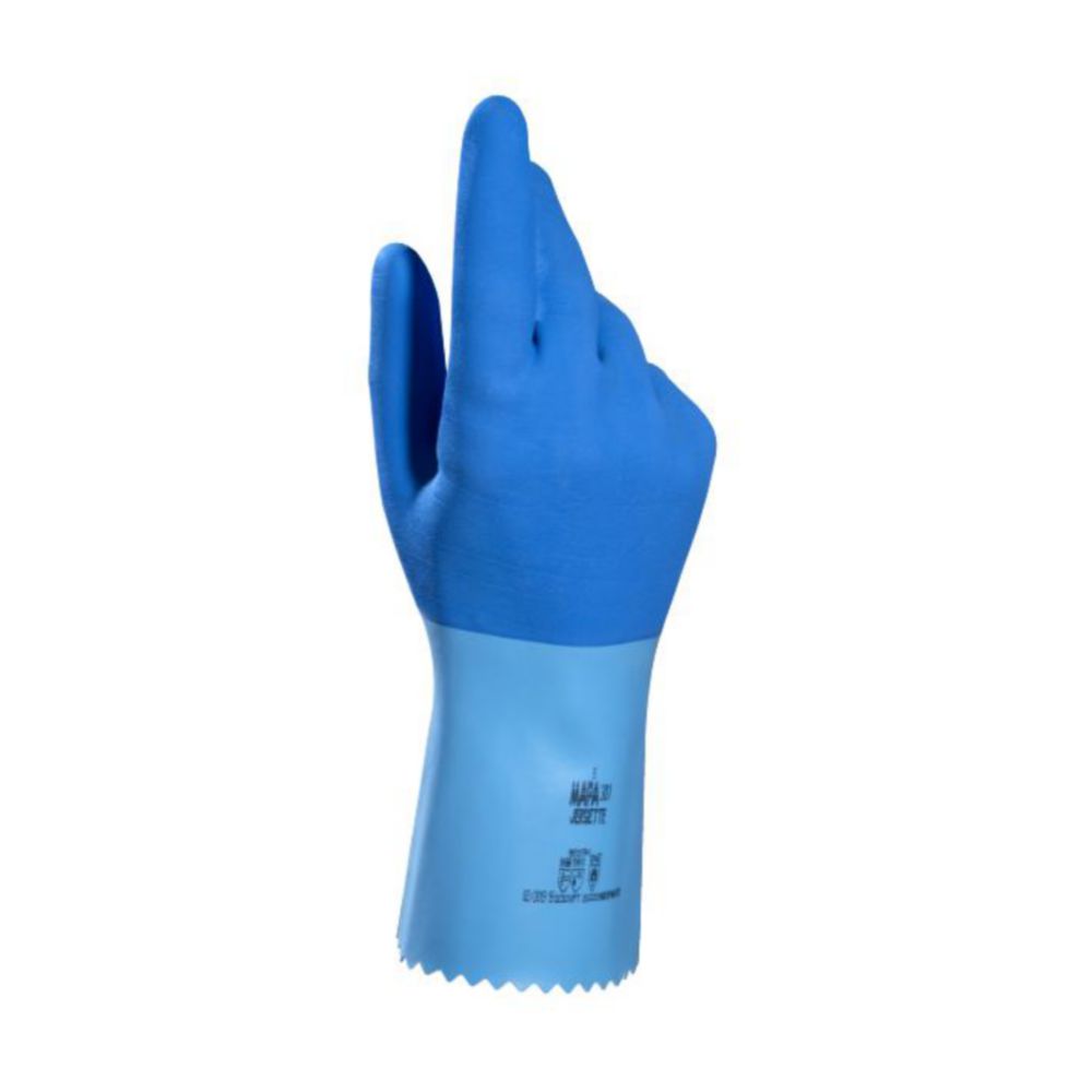 Latex gloves Jersette 301, size 7, blue, inside with cotton pair