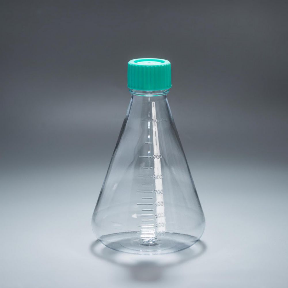 Erlenmeyer Flasks, 1000 ml, sterile, PC, Non-treated,Dnase/Rnase free, Non-pyrogenic, pack of 24