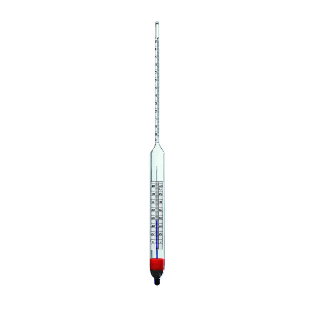 Precision-ASTM-hydrometer type S508HL-14 -20...+65°C in 1°C, 1000-1050 in 0,5 kg/m³, 380 mm