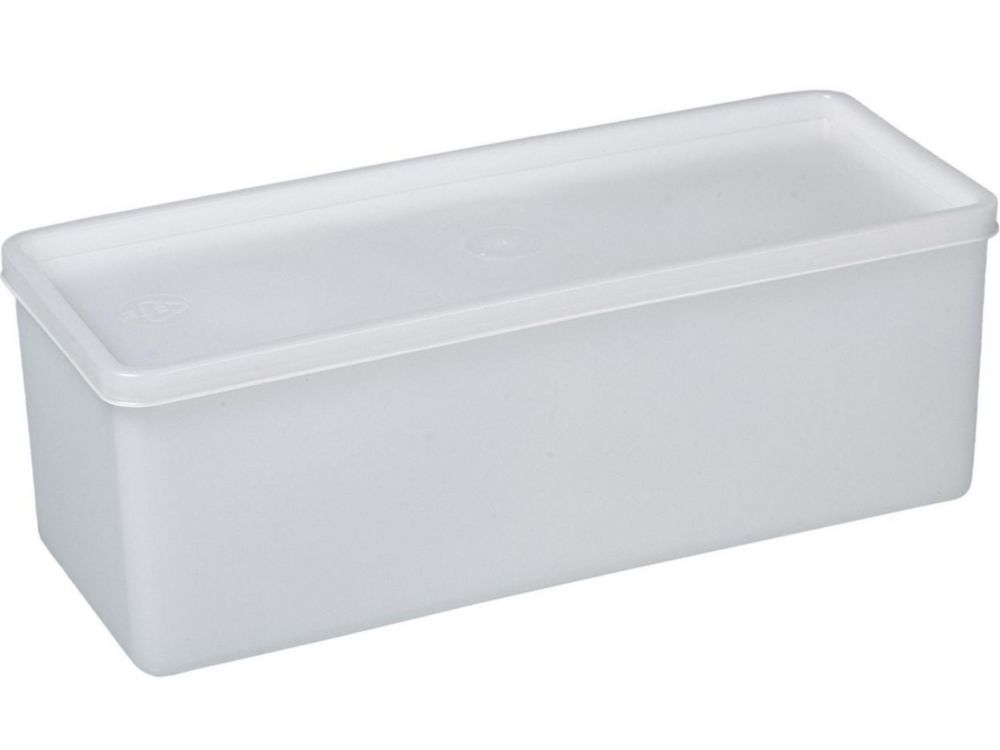 All-purpose can square, 2000 ml suitable for freezing, 255x103x94 mm, PE transparent