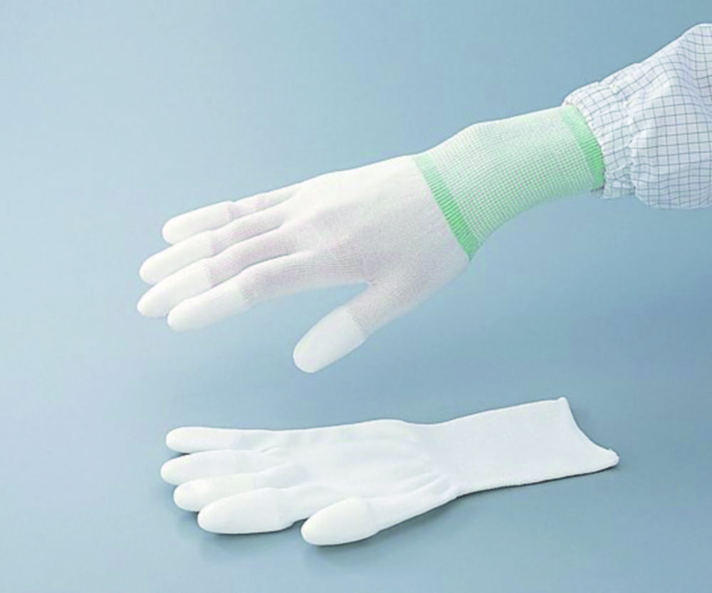 ASPURE Gloves, nylon, size L 300 mm long, PU-coated fingertips, pack of 10 pair