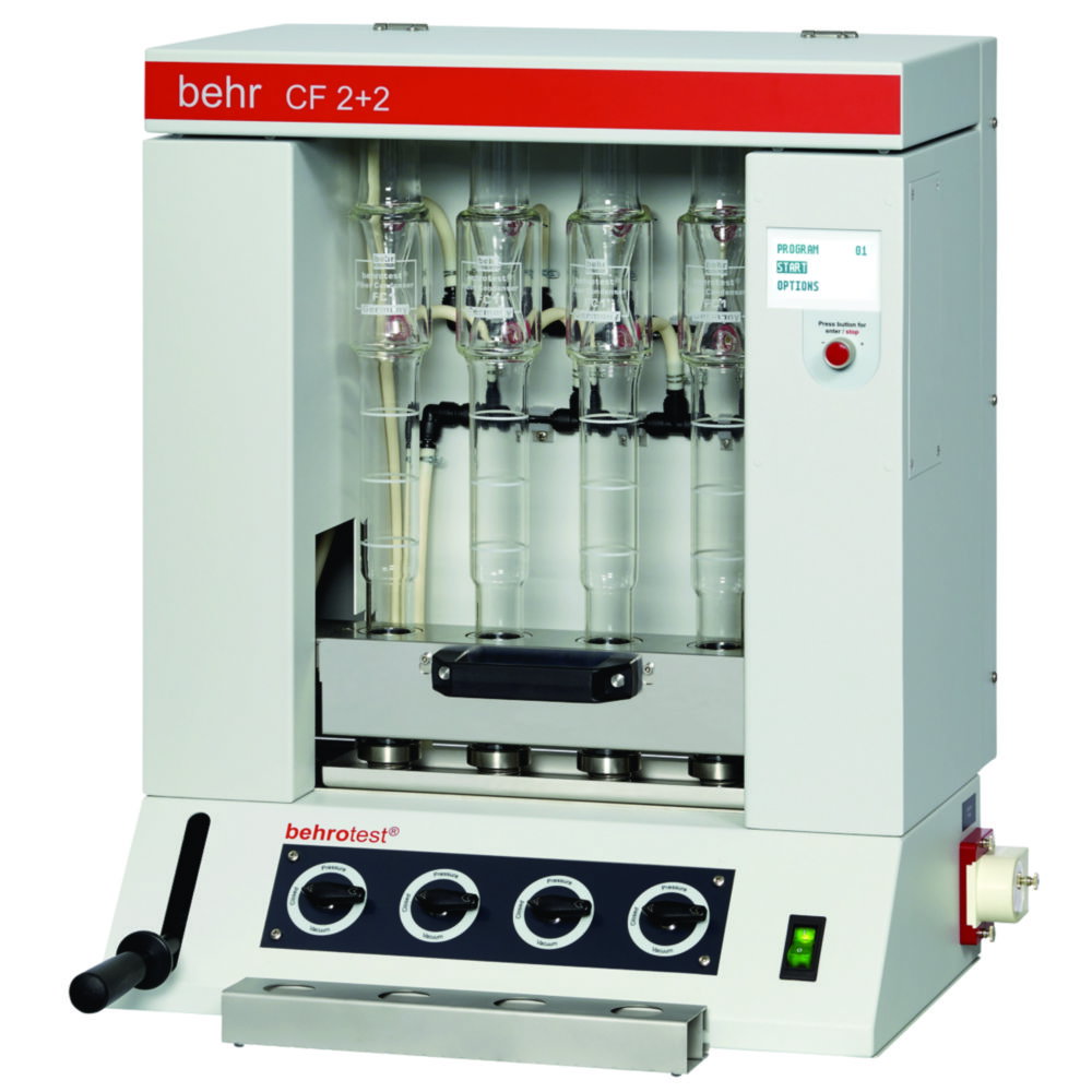 Semi-automatic crude fibre extraction unit CF2+2 max. 4 sample places