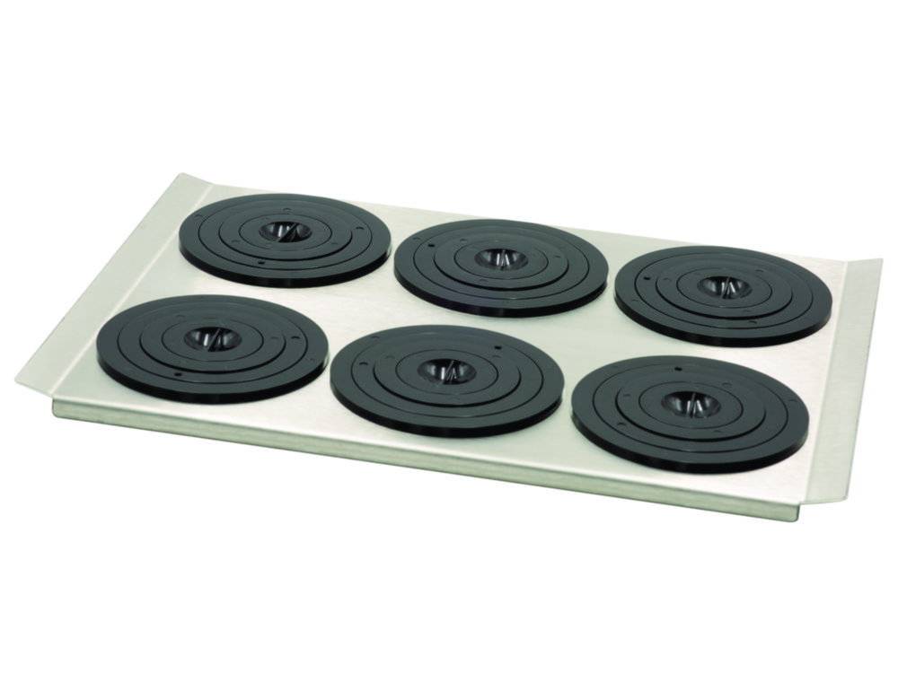 Flat bath cover with 6 openings Ø 115 mm, and set of rings, for PURA 22