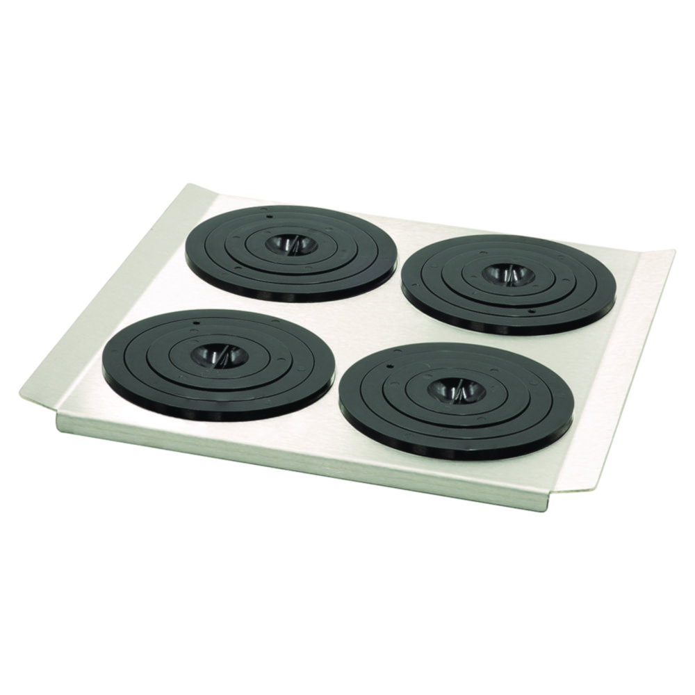 Flat bath cover with 4 openings Ø 92 mm, and set of rings, for PURA 10