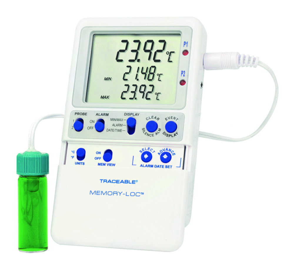 Datalogging Thermometer Memory-Loc w. 1 vaccine bottle probe