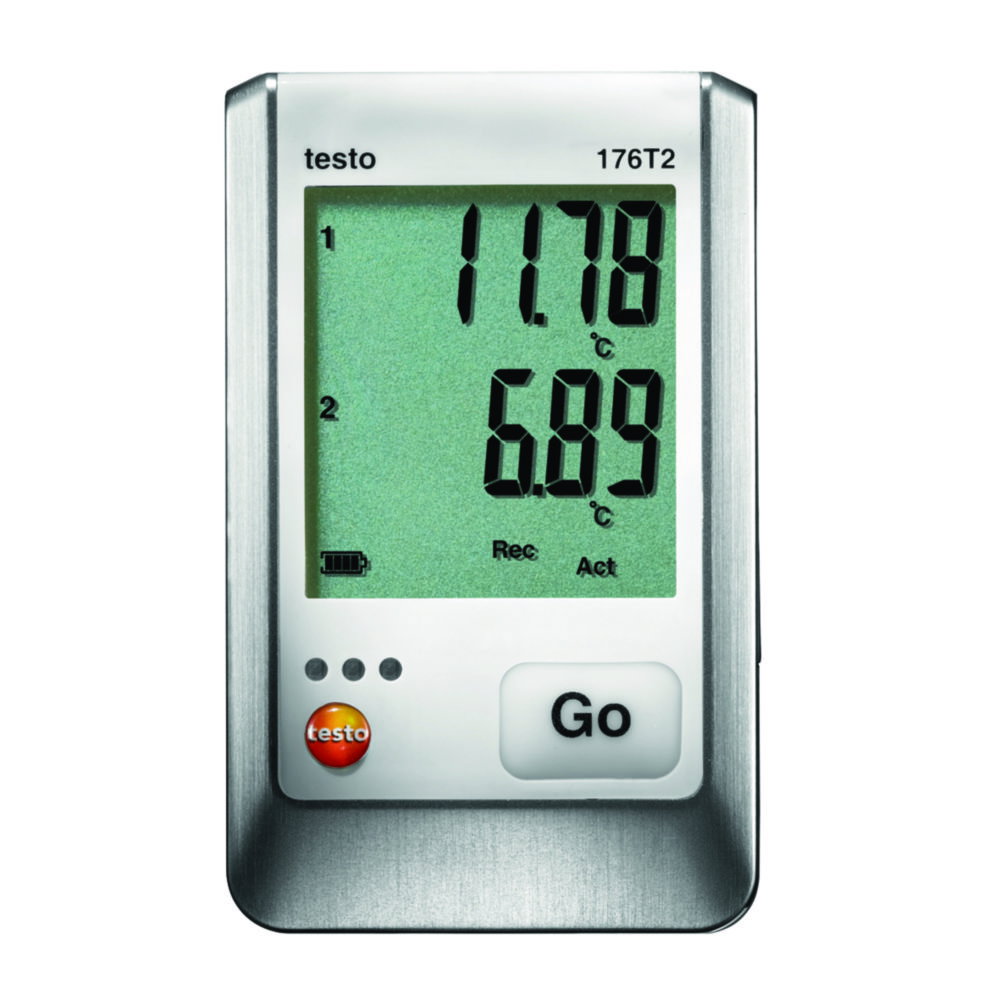Temperature datalogger Testo 176 T2, PI 970 II usb and SD-card interface with sensor connection