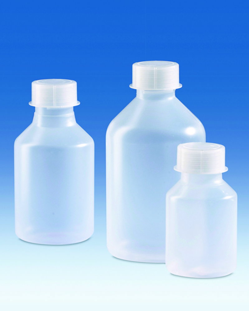 Steep neck bottle 5000 ml PP, narrow neck, GL 45 thread with screw cap