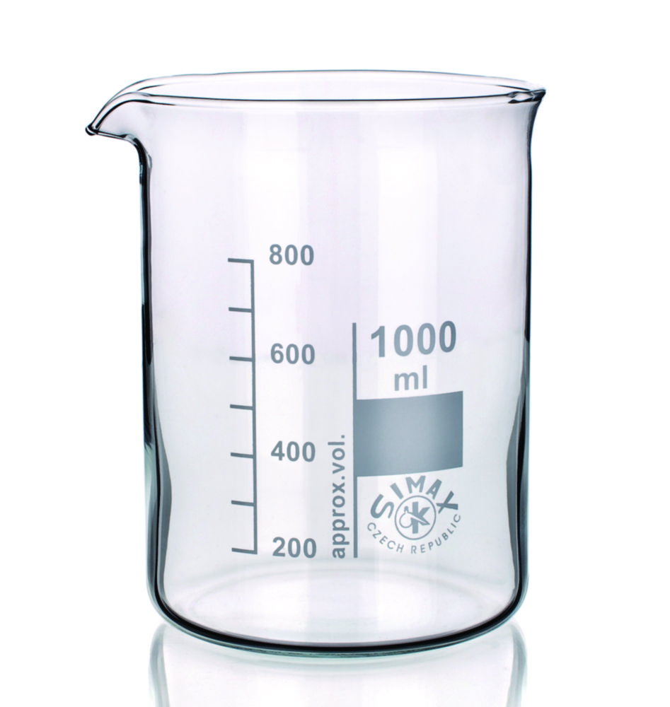 Beakers 10 ml, low form, boro 3.3 w/o division and spout pack of 10