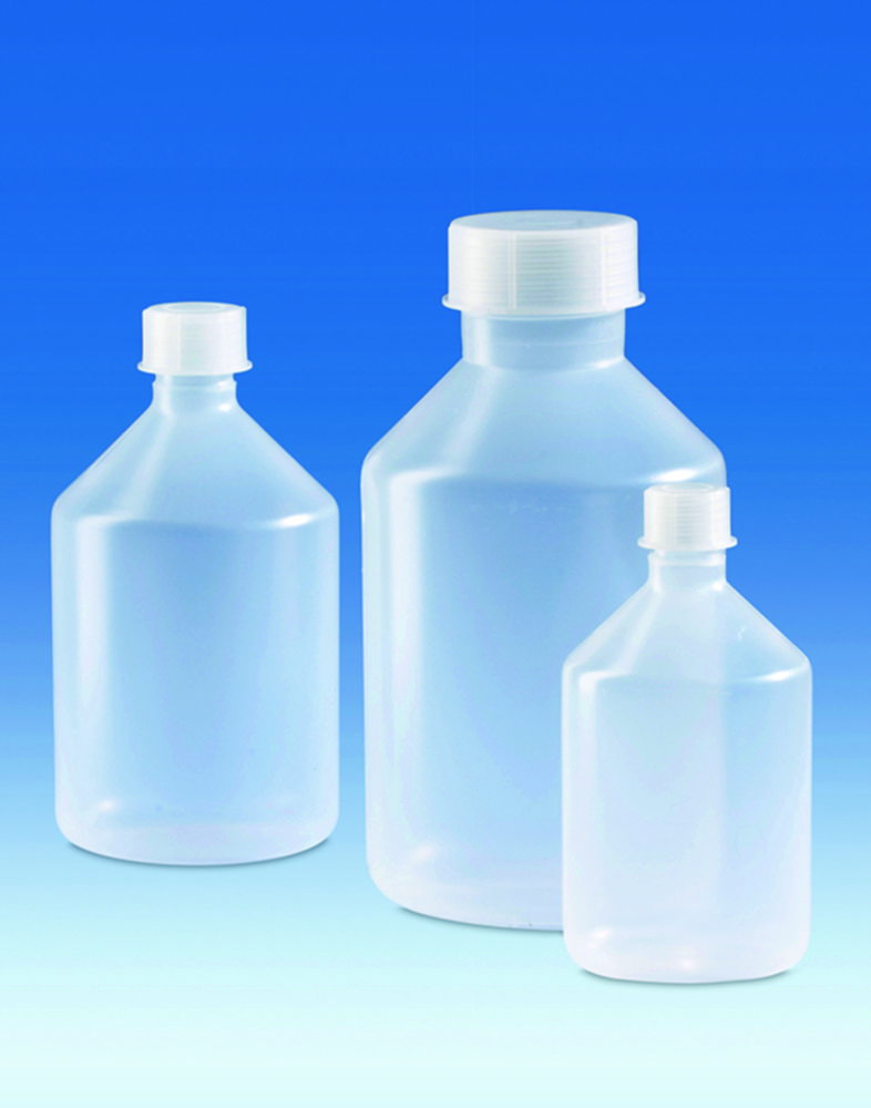Steep-bottomed bottle 10000 ml PP, narrow neck, GL 63 thread with screw cap