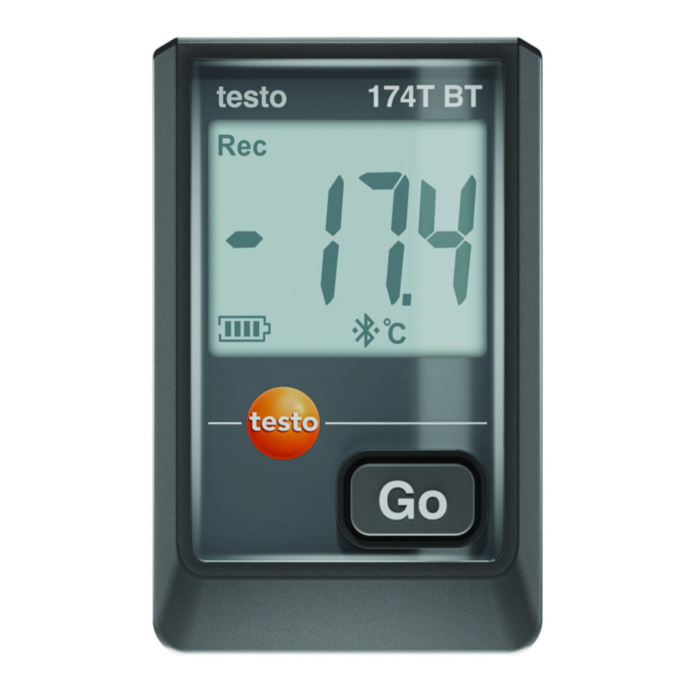 Mini temperature data logger testo 174 T BT with bluetooth and mobile app, black UN 3091 Labeling required PI 970 II