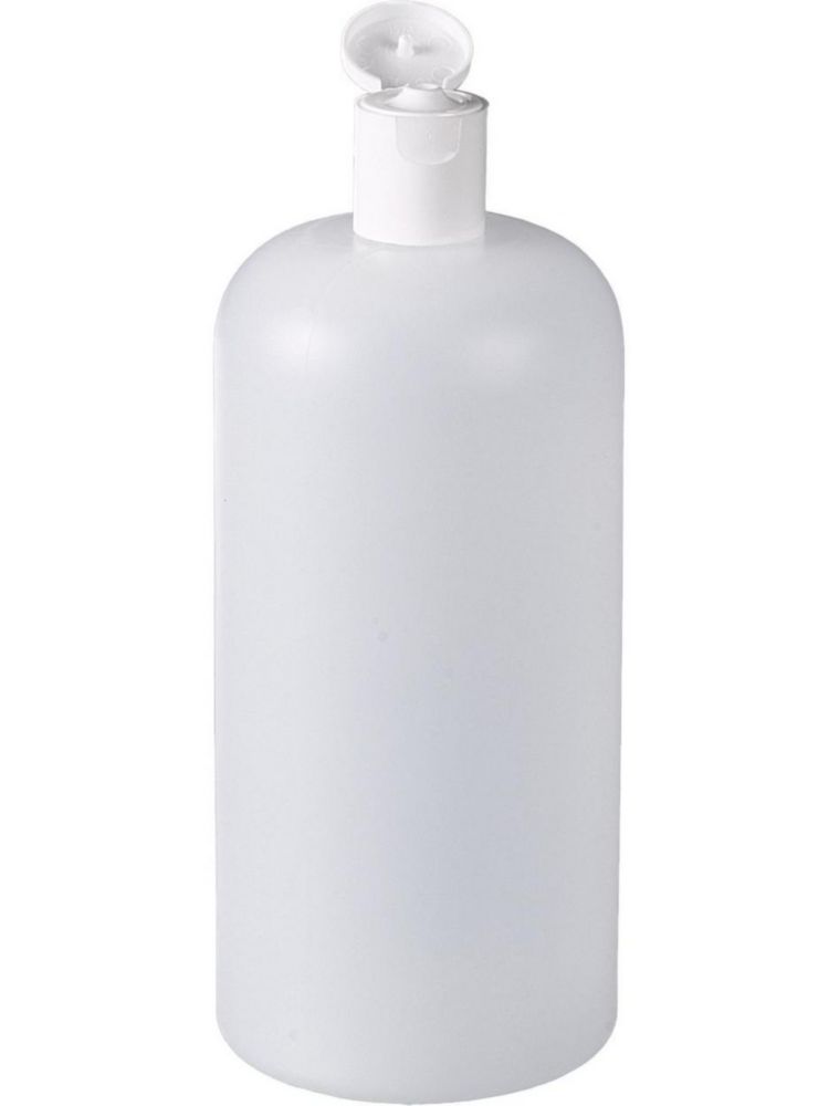Round bottle 1000ml, HDPE w. clap closure