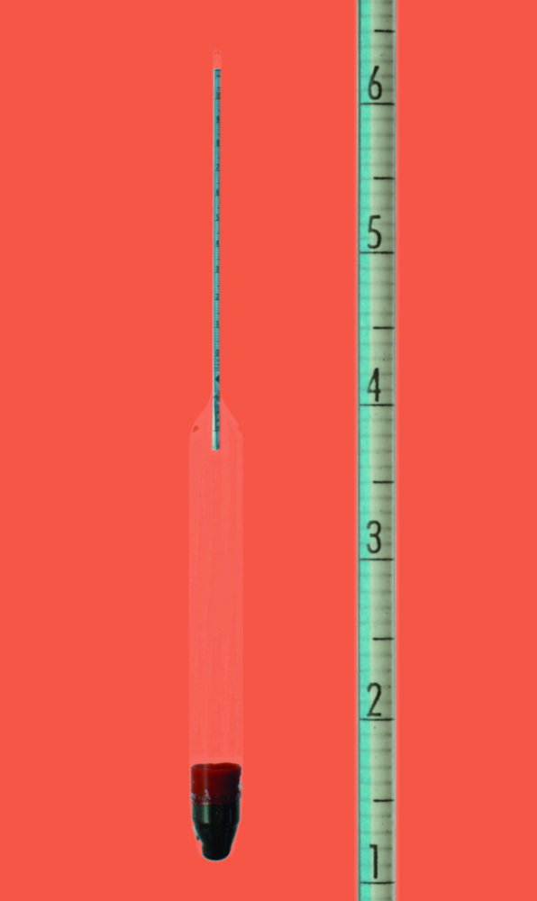 Hydrometer n.Baumé 20 - 30 in 0, 1°Bé without thermometer, 280 mm range 10° Bé