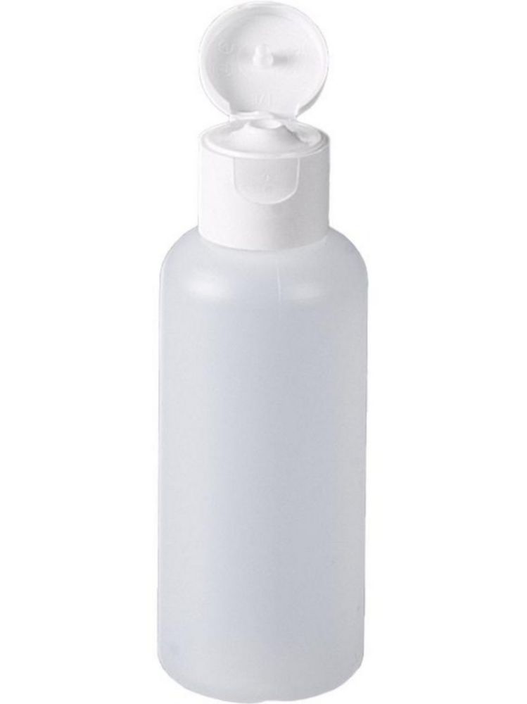 Round bottle 100ml, HDPE w. snap lid