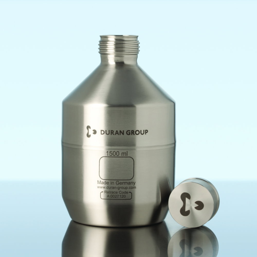 Stainless steel bottle 1500ml GL 45, w/o UN addmittance