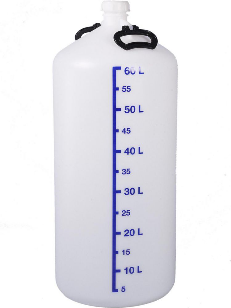 Storage bottle 60 litres HDPE, w/o thread adapter