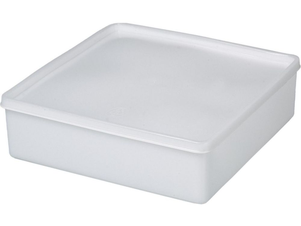 All-purpose can square, 2000 ml suitable for freezing, 208x208x64 mm, PE transparent