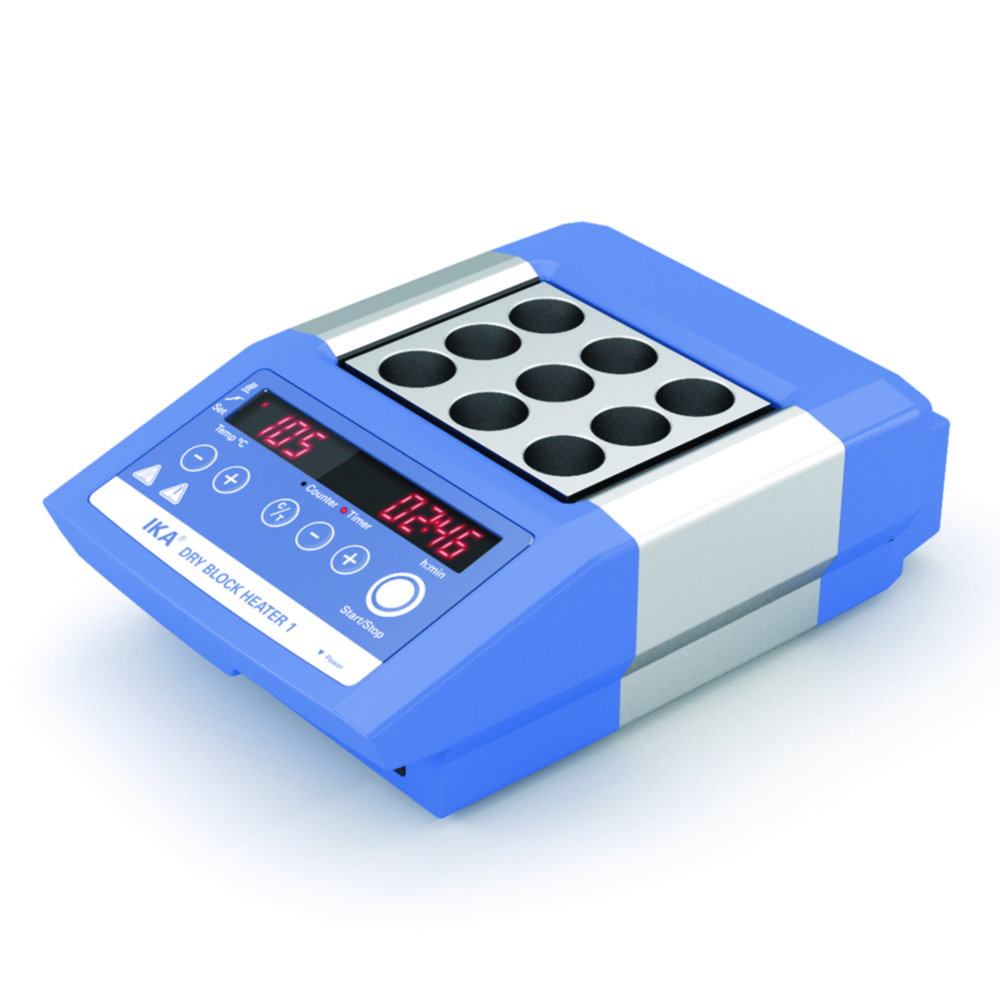 Digital block thermostate Dry Block Heater 1 S 2 for 1 aluminium-block-insert, up to 120°C with UK plug
